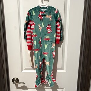 Carter's Green and Red Kids Pajama Set
